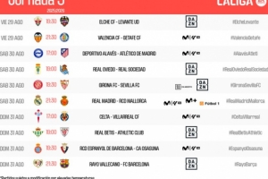 西甲第3轮赛程：皇马8月31日3:30出战 巴萨9月1日3:30出战